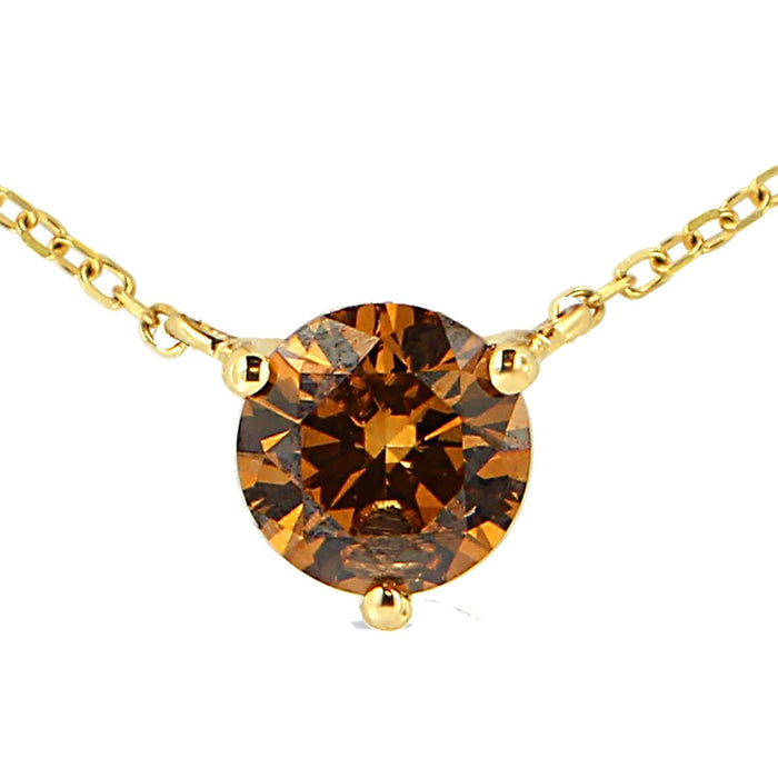 1/2 Ct. T.W. Martini Set Lab-Grown Yellow Diamond Solitaire Pendant Necklace in 14K Yellow Gold, photo 2