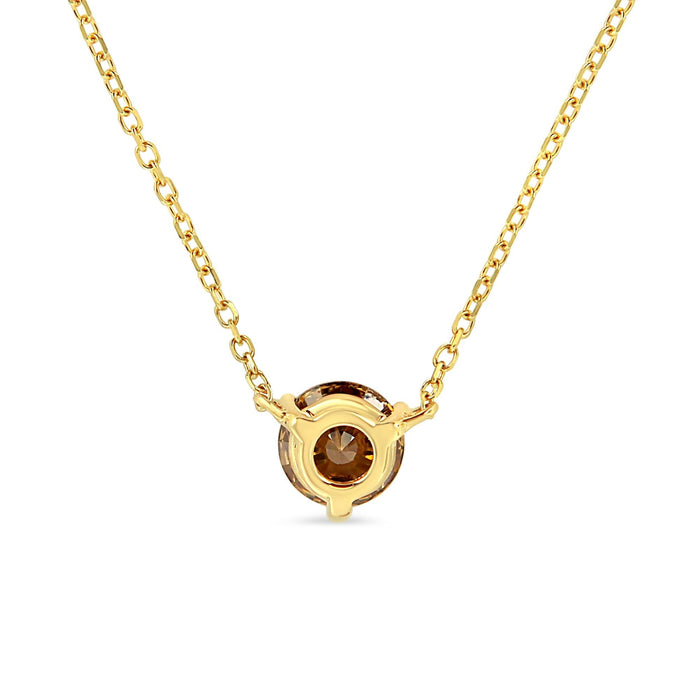 1/2 Ct. T.W. Martini Set Lab-Grown Yellow Diamond Solitaire Pendant Necklace in 14K Yellow Gold, photo 5