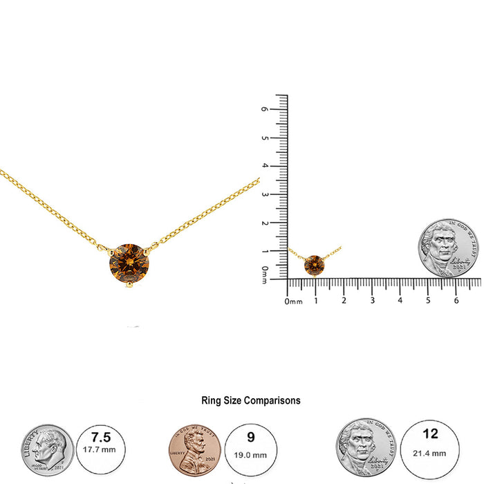 1/2 Ct. T.W. Martini Set Lab-Grown Yellow Diamond Solitaire Pendant Necklace in 14K Yellow Gold, photo 6