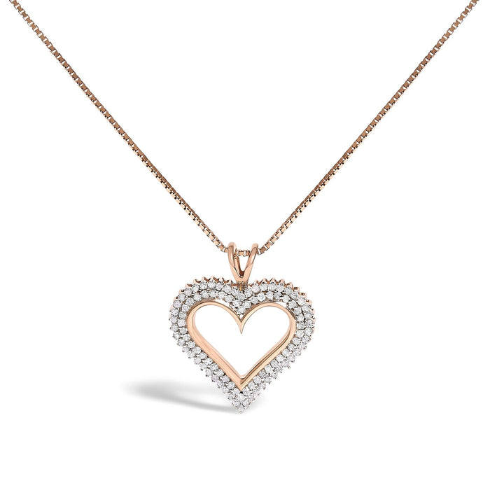 Diamond Heart Pendant Necklace in Sterling Silver, photo 7