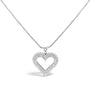 Diamond Heart Pendant Necklace in Sterling Silver, photo 9