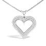 Diamond Heart Pendant Necklace in Sterling Silver, photo 21