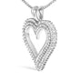 Diamond Heart Pendant Necklace in Sterling Silver, photo 45