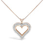 Diamond Heart Pendant Necklace in Sterling Silver, photo 4