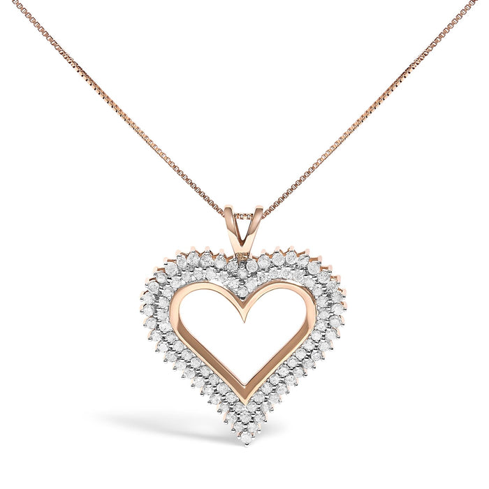 Diamond Heart Pendant Necklace in Sterling Silver, photo 4