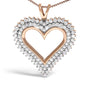Diamond Heart Pendant Necklace in Sterling Silver, photo 16