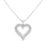Diamond Heart Pendant Necklace in Sterling Silver, photo 6