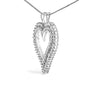 Diamond Heart Pendant Necklace in Sterling Silver, photo 42