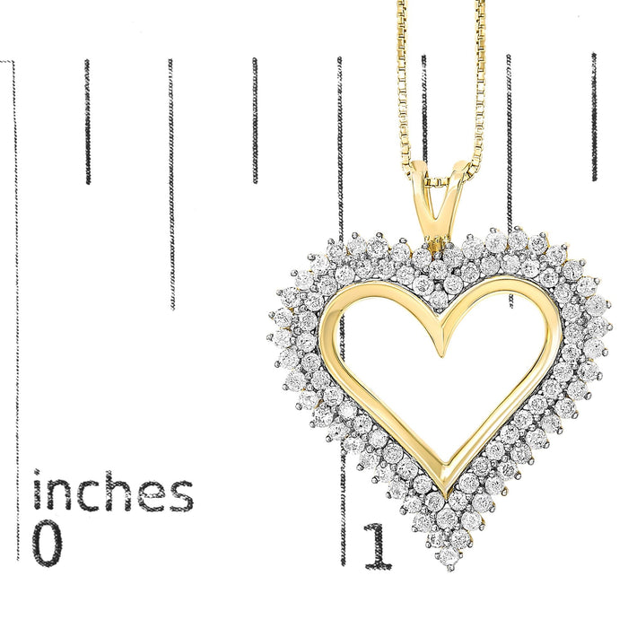 Diamond Heart Pendant Necklace in Sterling Silver