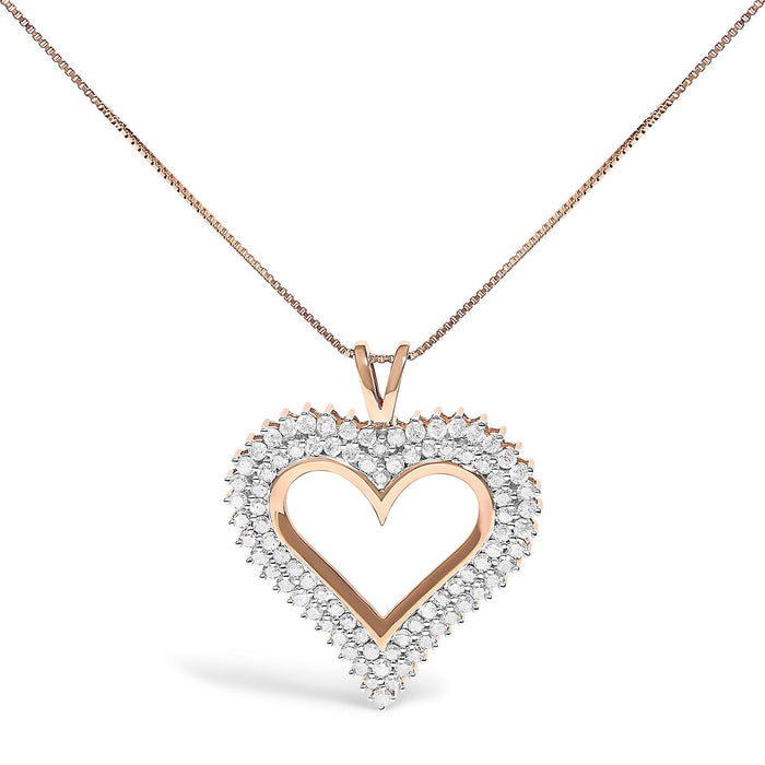 Diamond Heart Pendant Necklace in Sterling Silver, photo 1