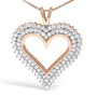 Diamond Heart Pendant Necklace in Sterling Silver, photo 13