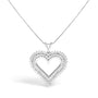 Diamond Heart Pendant Necklace in Sterling Silver, photo 3