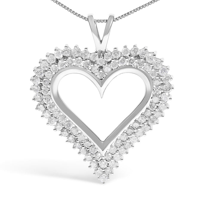Diamond Heart Pendant Necklace in Sterling Silver, photo 15