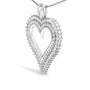 Diamond Heart Pendant Necklace in Sterling Silver, photo 39
