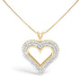 Diamond Heart Pendant Necklace in Sterling Silver, photo 2