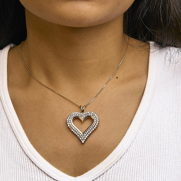 Diamond Heart Pendant Necklace in Sterling Silver, photo 26