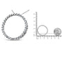 3/4 Ct. T.W. Round Diamond Spiral Curved Circle Pendant Necklace in Sterling Silver, photo 5