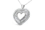 1 Ct. T.W. Baguette and Round Diamond Heart Pendant Necklace in Sterling Silver, photo 4