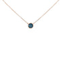 2 Ct. T.W. Bezel-Set Treated Blue Diamond Solitaire Pendant Necklace in 14K Rose Gold, photo 1