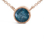 2 Ct. T.W. Bezel-Set Treated Blue Diamond Solitaire Pendant Necklace in 14K Rose Gold, photo 2
