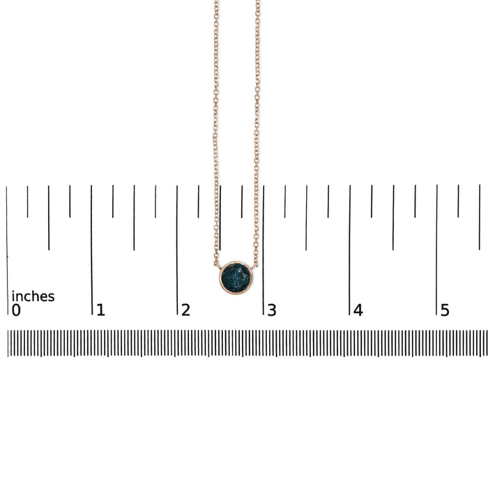 2 Ct. T.W. Bezel-Set Treated Blue Diamond Solitaire Pendant Necklace in 14K Rose Gold, photo 5