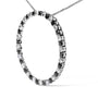 Collar con colgante de círculo calado de aro con diamantes negros y blancos alternados de 2 ct. p.t. en plata de ley, foto 4