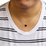 7 Ct. Treated Black Diamond Bezel-Set Round Solitaire Pendant Necklace in 14K Rose Gold, photo 9