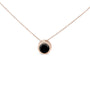 7 Ct. Treated Black Diamond Bezel-Set Round Solitaire Pendant Necklace in 14K Rose Gold, photo 2