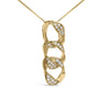 1/6 Ct. T.W. Diamond Interlocking Triple Asymmetric Circle Hoop Pendant Necklace in 14K Yellow Gold-Plated Sterling Silver, photo 1