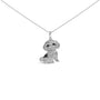 1/2 Ct. T.W. White and Treated Black Diamond Shih Tzu Dog Pendant Necklace in Sterling Silver, photo 2
