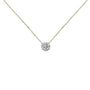Collar con colgante de racimo con diamantes de 3/8 ct. p.t. en plata de ley bañada en oro amarillo de 14K, foto 1