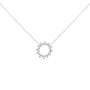 Collar con colgante de medallón de estrella radiante con diamantes de 3/4 ct. p.t. en plata de ley, foto 1