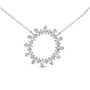 Collar con colgante de medallón de estrella radiante con diamantes de 3/4 ct. p.t. en plata de ley, foto 2