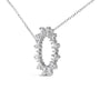 Collar con colgante de medallón de estrella radiante con diamantes de 3/4 ct. p.t. en plata de ley, foto 4