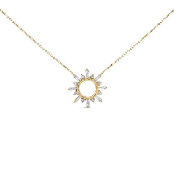 5/8 Ct. T.W. Diamond Open Starburst Pendant Necklace in 14K Yellow Gold-Plated Sterling Silver, photo 1