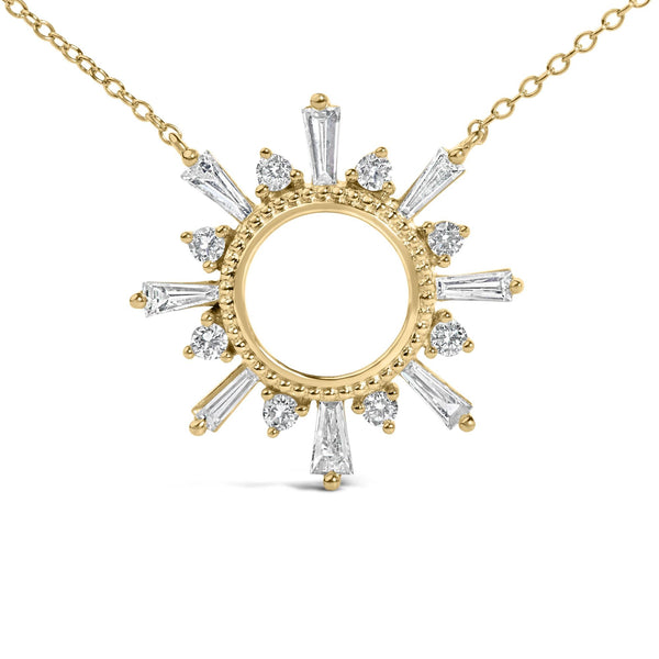 5/8 Ct. T.W. Diamond Open Starburst Pendant Necklace in 14K Yellow Gold-Plated Sterling Silver, photo 2