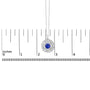 Lab-Grown Sapphire and Baguette Diamond Medallion Pendant Necklace in Sterling Silver, photo 6