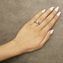 Conjunto nupcial de espiral con racimo de diamantes de 1/2 ct. p.t. en plata de ley bañada en oro amarillo de 14K, foto 3
