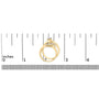 Conjunto nupcial de espiral con racimo de diamantes de 1/2 ct. p.t. en plata de ley bañada en oro amarillo de 14K, foto 7