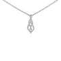Collar con colgante de gota con remolino y diamantes de 1/3 ct. p.t. en plata de ley, foto 1