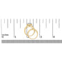Conjunto nupcial de racimo cuadrado con diamantes de 1/2 ct. p.t. en plata de ley bañada en oro amarillo de 14K, foto 7