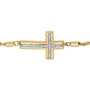 Diamond Accent Cross Lariat Bolo Bracelet in Gold Vermeil, photo 2
