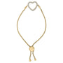 Diamond Accent Heart Lariat Bolo Bracelet in Gold Vermeil, photo 1