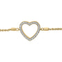 Diamond Accent Heart Lariat Bolo Bracelet in Gold Vermeil, photo 2