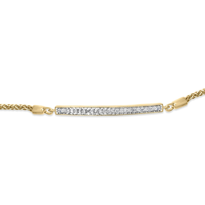 Diamond Accent Bar Lariat Bolo Bracelet in Gold Vermeil, photo 2