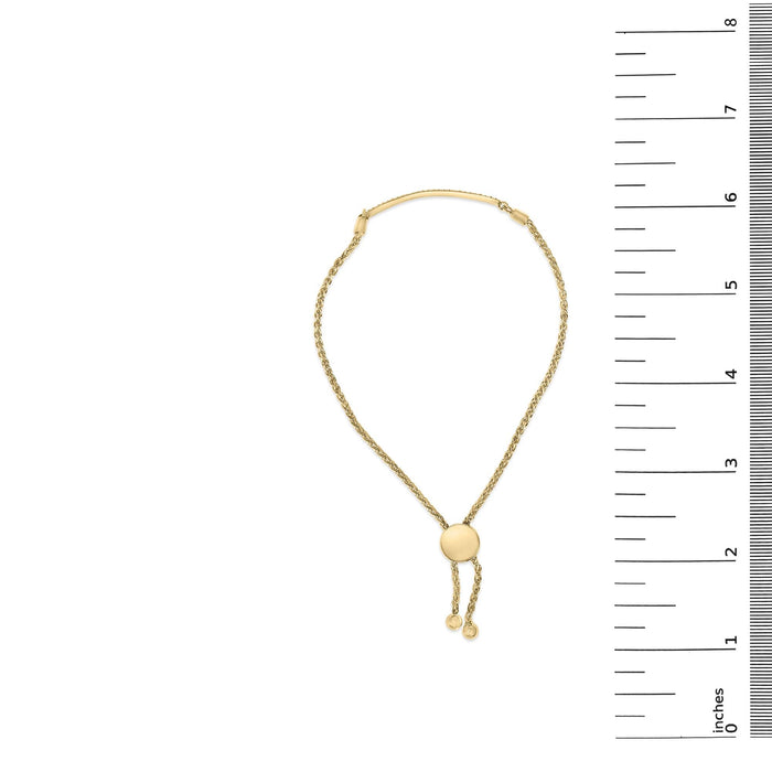 Diamond Accent Bar Lariat Bolo Bracelet in Gold Vermeil, photo 5