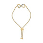 Pulsera bolo de corazón infinito con detalle de diamante en vermeil de oro, foto 1