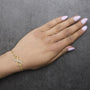 Pulsera bolo de corazón infinito con detalle de diamante en vermeil de oro, foto 3