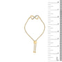 Pulsera bolo de corazón infinito con detalle de diamante en vermeil de oro, foto 5