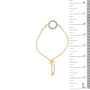 Pulsera bolo de lazo con círculo y detalle de diamante en vermeil de oro, foto 5